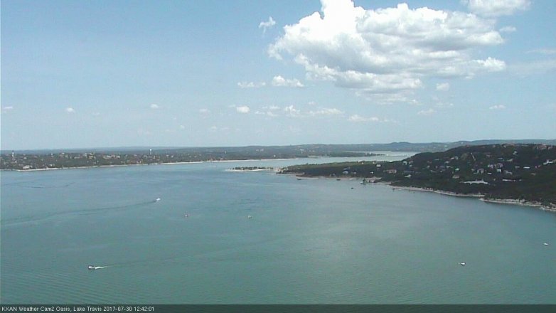 Lake Travis webcam, July 30, 2017 11:50 AM CT
