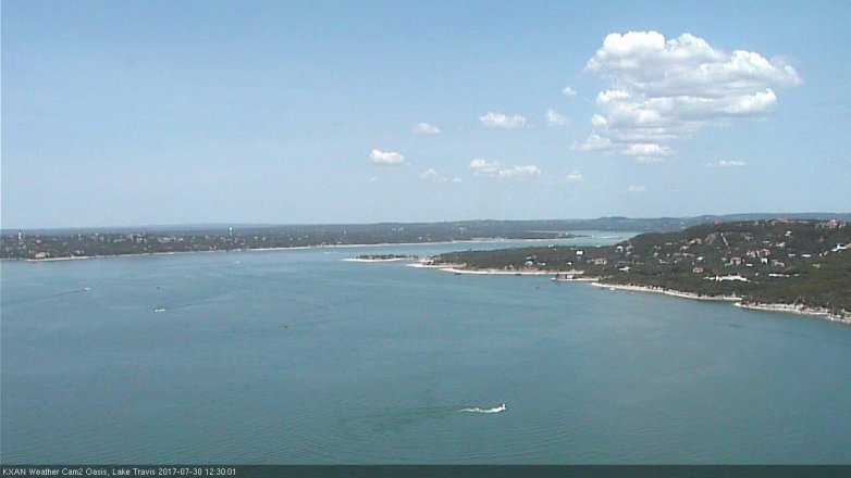Lake Travis webcam, July 30, 2017 11:55 AM CT
