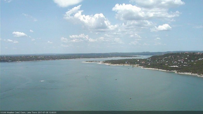 Lake Travis webcam, July 30, 2017 12:05 PM CT
