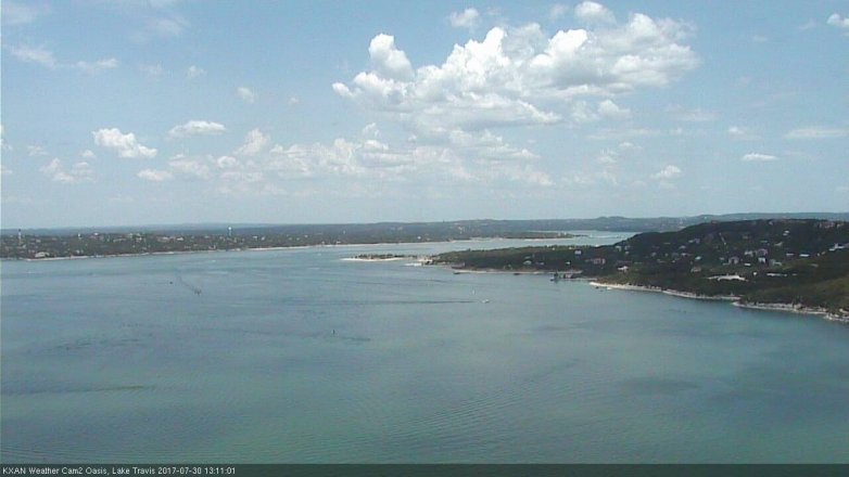 Lake Travis webcam, July 30, 2017 12:15 PM CT