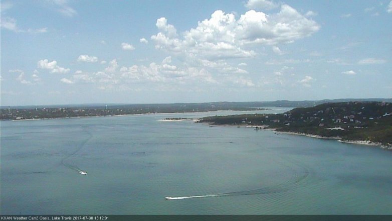 Lake Travis webcam, July 30, 2017 12:20 PM CT