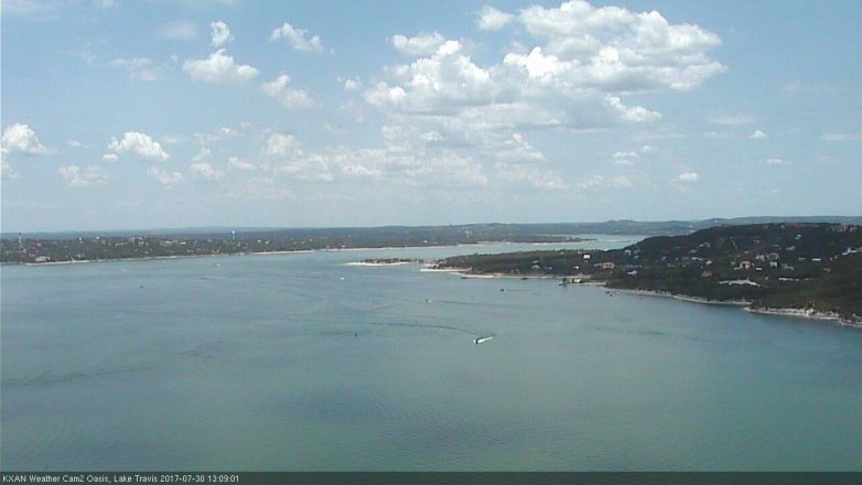Lake Travis webcam, July 30, 2017 12:35 PM CT