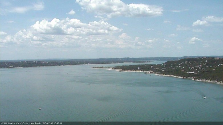 Lake Travis webcam, July 30, 2017 12:55 PM CT