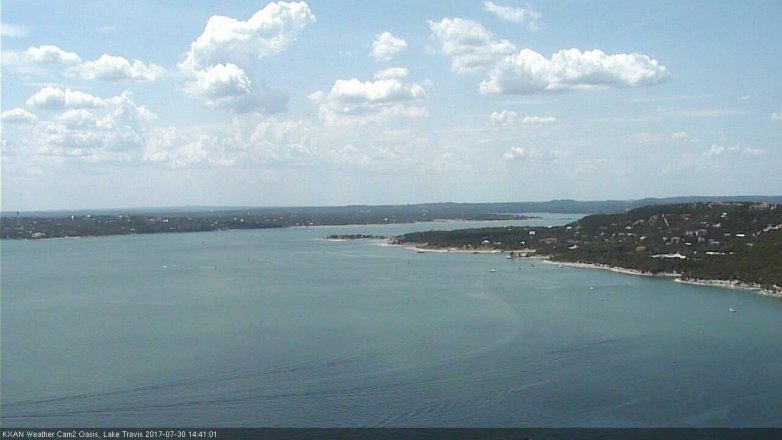 Lake Travis webcam, July 30, 2017 1:50 PM CT