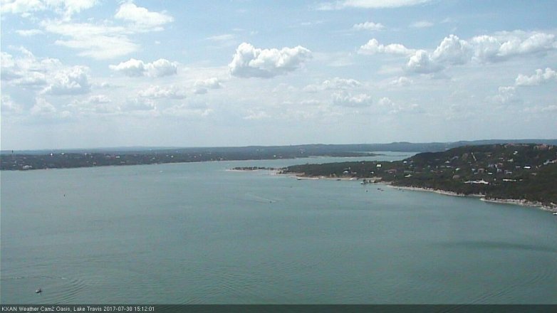 Lake Travis webcam, July 30, 2017 2:15 PM CT