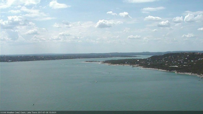 Lake Travis webcam, July 30, 2017 2:30 PM CT