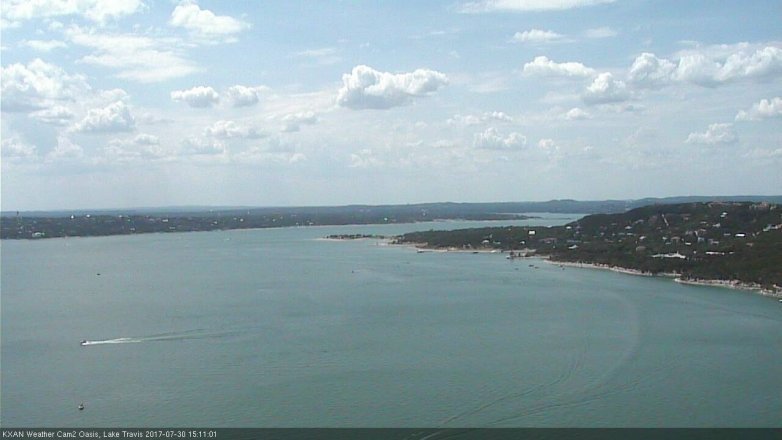 Lake Travis webcam, July 30, 2017 2:35 PM CT