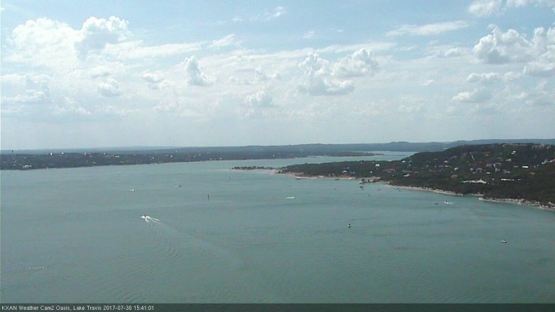 Lake Travis webcam, July 30, 2017 2:50 PM CT