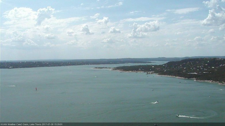 Lake Travis webcam, July 30, 2017 3:00 PM CT