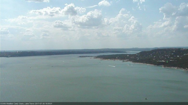 Lake Travis webcam, July 30, 2017 3:15 PM CT