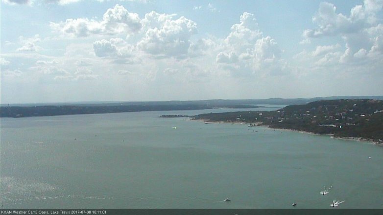 Lake Travis webcam, July 30, 2017 3:35 PM CT