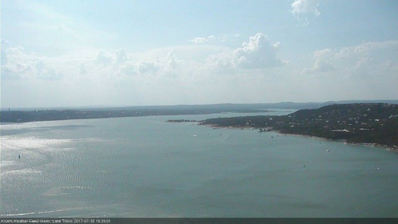 Lake Travis webcam, July 30, 2017 3:45 PM CT