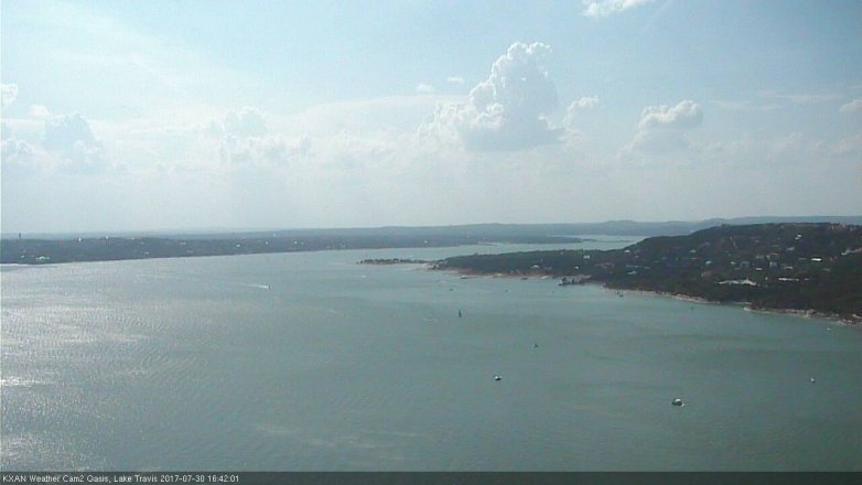 Lake Travis webcam, July 30, 2017 4:00 PM CT