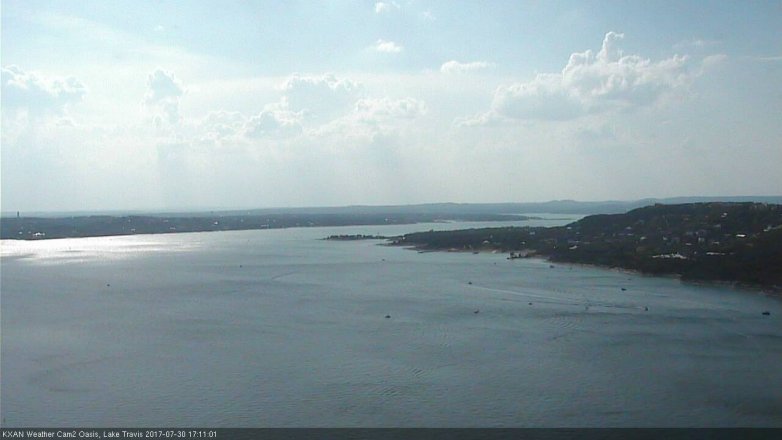 Lake Travis webcam, July 30, 2017 4:15 PM CT