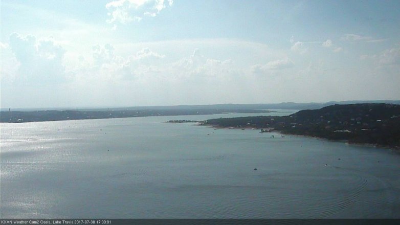 Lake Travis webcam, July 30, 2017 4:25 PM CT
