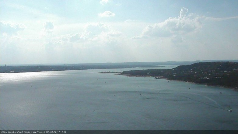 Lake Travis webcam, July 30, 2017 4:40 PM CT