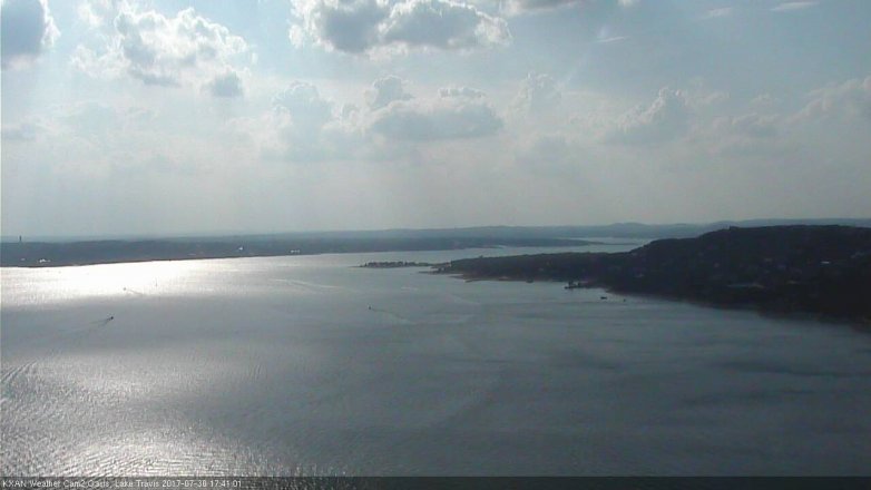 Lake Travis webcam, July 30, 2017 4:45 PM CT