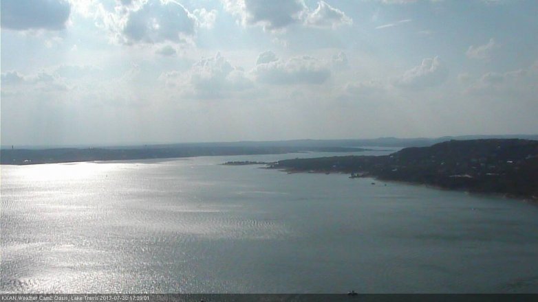 Lake Travis webcam, July 30, 2017 4:55 PM CT