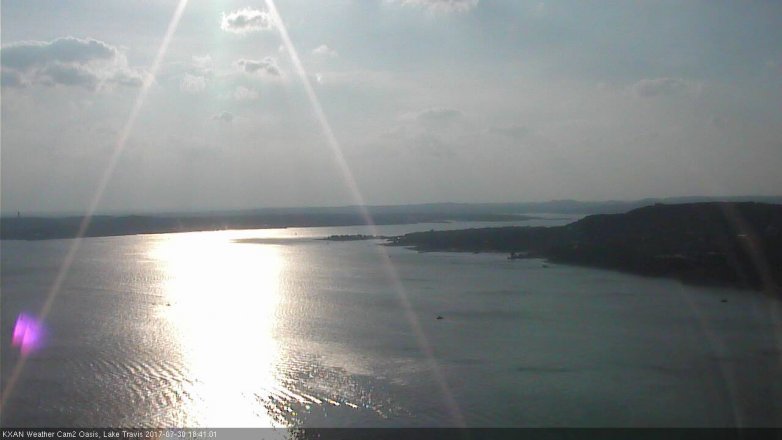Lake Travis webcam, July 30, 2017 5:45 PM CT