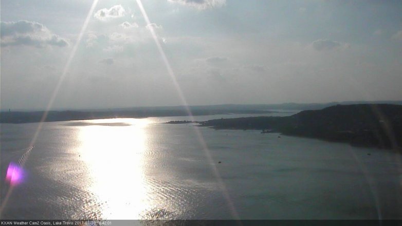 Lake Travis webcam, July 30, 2017 5:55 PM CT
