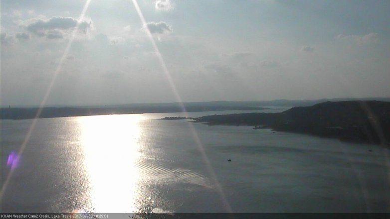 Lake Travis webcam, July 30, 2017 6:10 PM CT