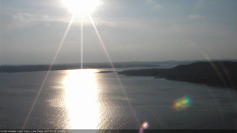 Lake Travis webcam, July 30, 2017 6:25 PM CT