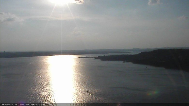 Lake Travis webcam, July 30, 2017 6:30 PM CT