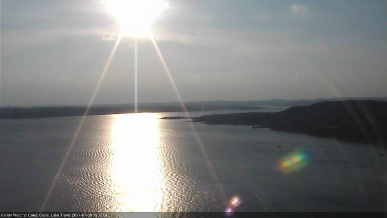 Lake Travis webcam, July 30, 2017 6:35 PM CT