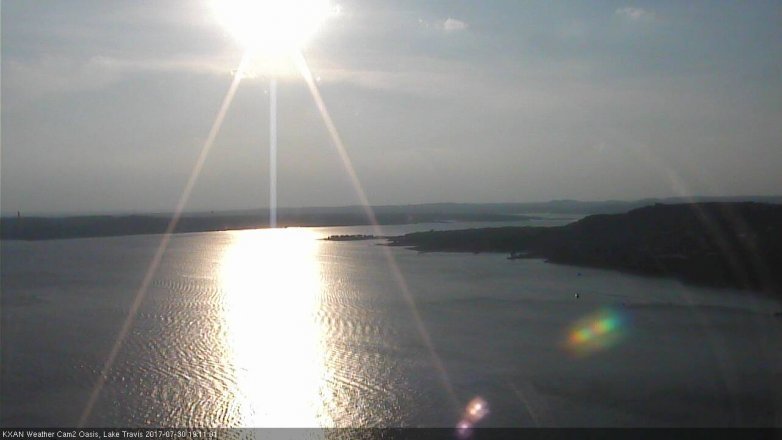 Lake Travis webcam, July 30, 2017 6:40 PM CT