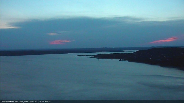 Lake Travis webcam, July 30, 2017 8:05 PM CT
