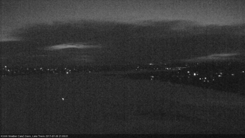 Lake Travis webcam, July 30, 2017 8:15 PM CT