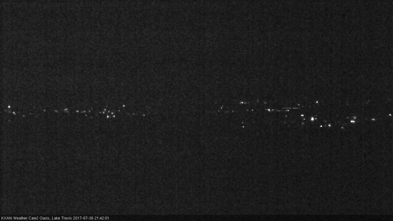 Lake Travis webcam, July 30, 2017 8:45 PM CT