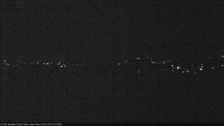 Lake Travis webcam, July 30, 2017 9:10 PM CT