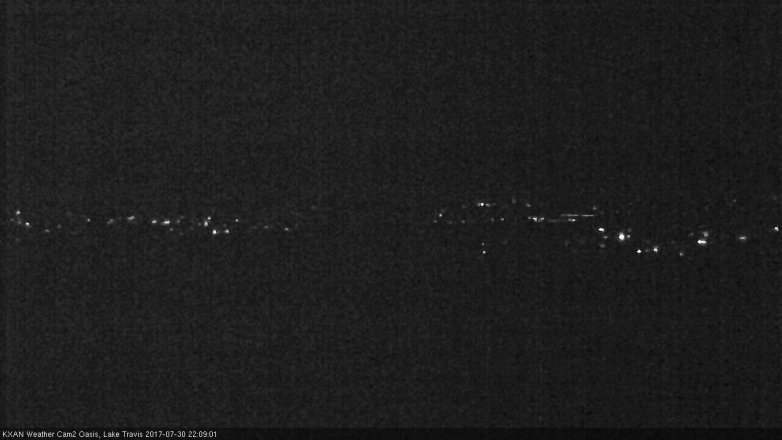 Lake Travis webcam, July 30, 2017 9:15 PM CT