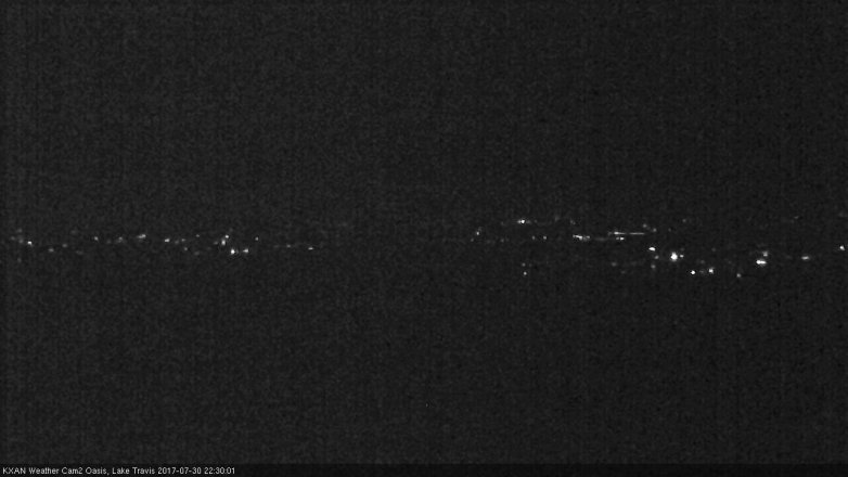 Lake Travis webcam, July 30, 2017 9:40 PM CT