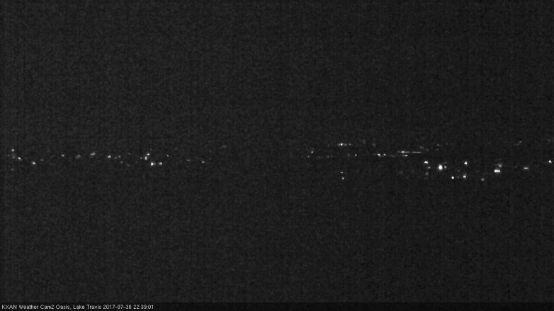 Lake Travis webcam, July 30, 2017 10:05 PM CT