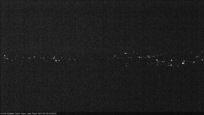 Lake Travis webcam, July 30, 2017 10:25 PM CT