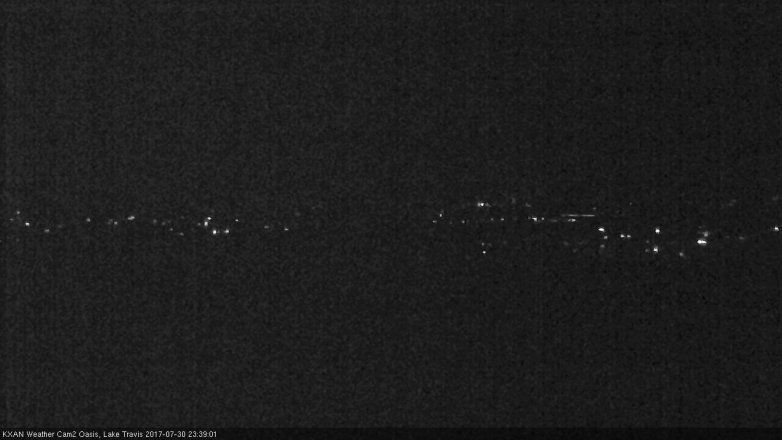 Lake Travis webcam, July 30, 2017 11:00 PM CT