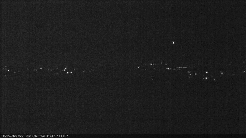 Lake Travis webcam, July 30, 2017 11:05 PM CT