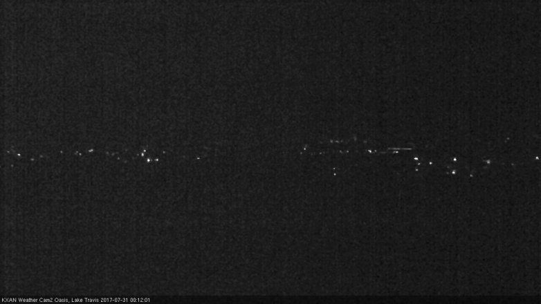 Lake Travis webcam, July 30, 2017 11:15 PM CT