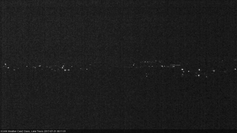 Lake Travis webcam, July 30, 2017 11:30 PM CT
