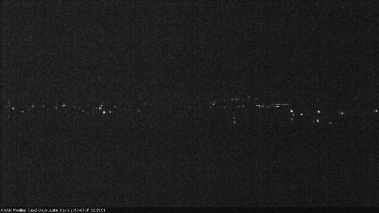 Lake Travis webcam, July 30, 2017 11:45 PM CT