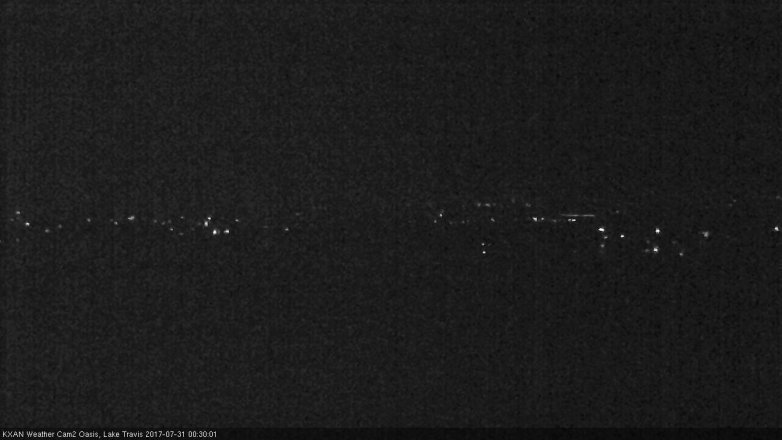 Lake Travis webcam, July 30, 2017 11:50 PM CT