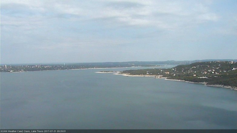 Lake Travis webcam, July 31, 2017 9:00 AM CT