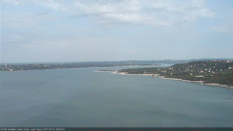 Lake Travis webcam, July 31, 2017 9:05 AM CT