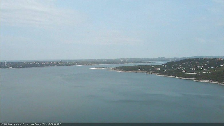 Lake Travis webcam, July 31, 2017 9:40 AM CT