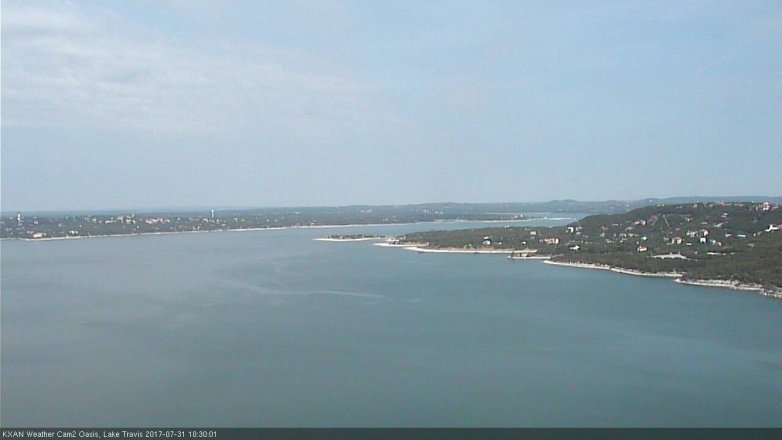 Lake Travis webcam, July 31, 2017 9:50 AM CT