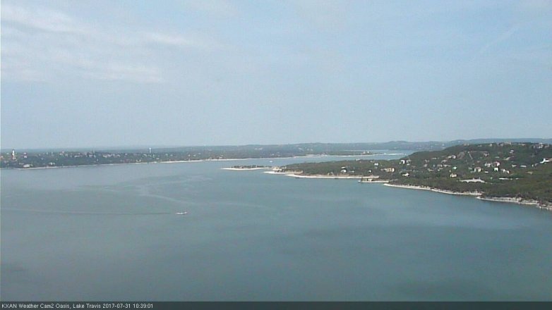 Lake Travis webcam, July 31, 2017 10:00 AM CT