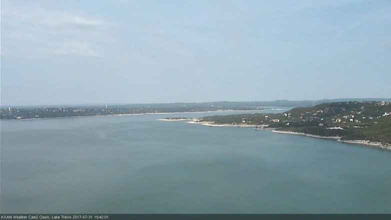 Lake Travis webcam, July 31, 2017 10:05 AM CT