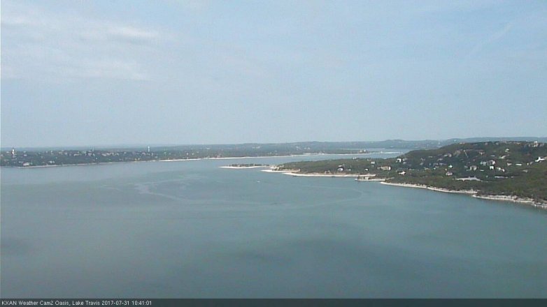 Lake Travis webcam, July 31, 2017 10:10 AM CT